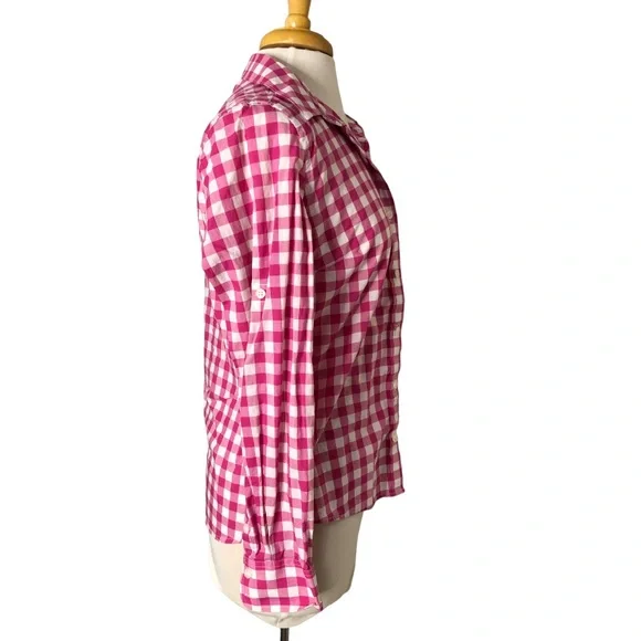 Patagonia pink plaid button shirt Sz S - Picture 3 of 9